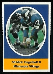 1972 Sunoco Stamps      340     Mick Tingelhoff DP